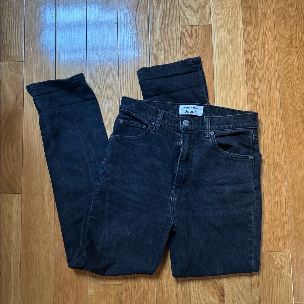 Reformation Liza Black Crop Jean 26